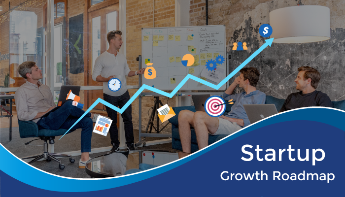 Startup business owner discussing growth roadmap
